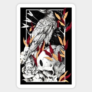 La Muerte l Death Tarot Card | Dark Fantasy Art Magnet